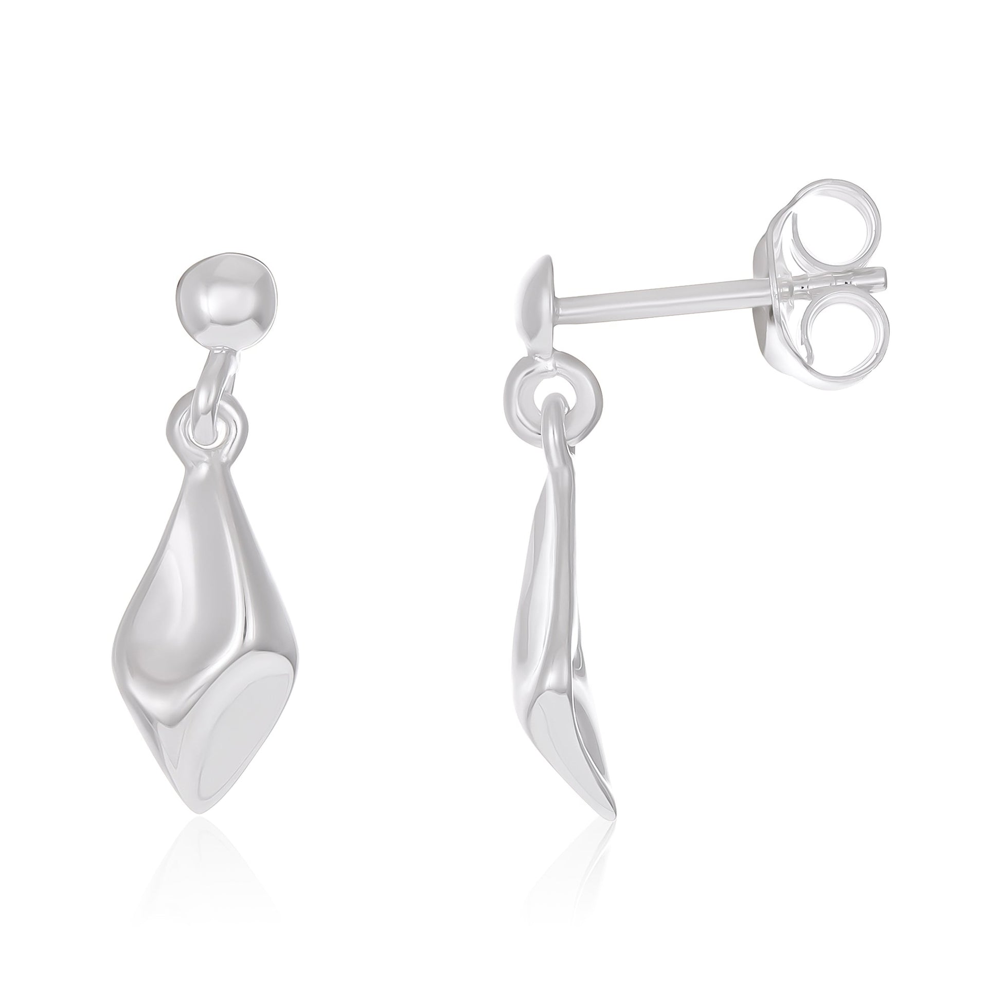 925 Sterling Silver Fancy Drop Earrings SER10003 - FJewellery