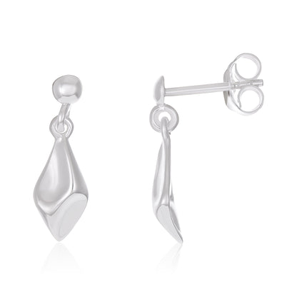 925 Sterling Silver Fancy Drop Earrings SER10003 - FJewellery