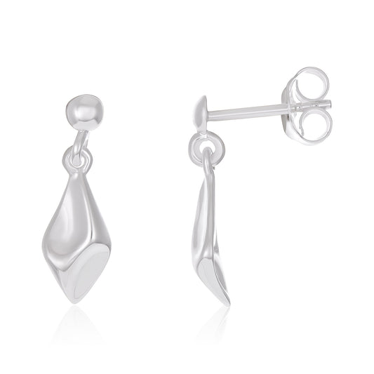925 Sterling Silver Fancy Drop Earrings SER10003 - FJewellery