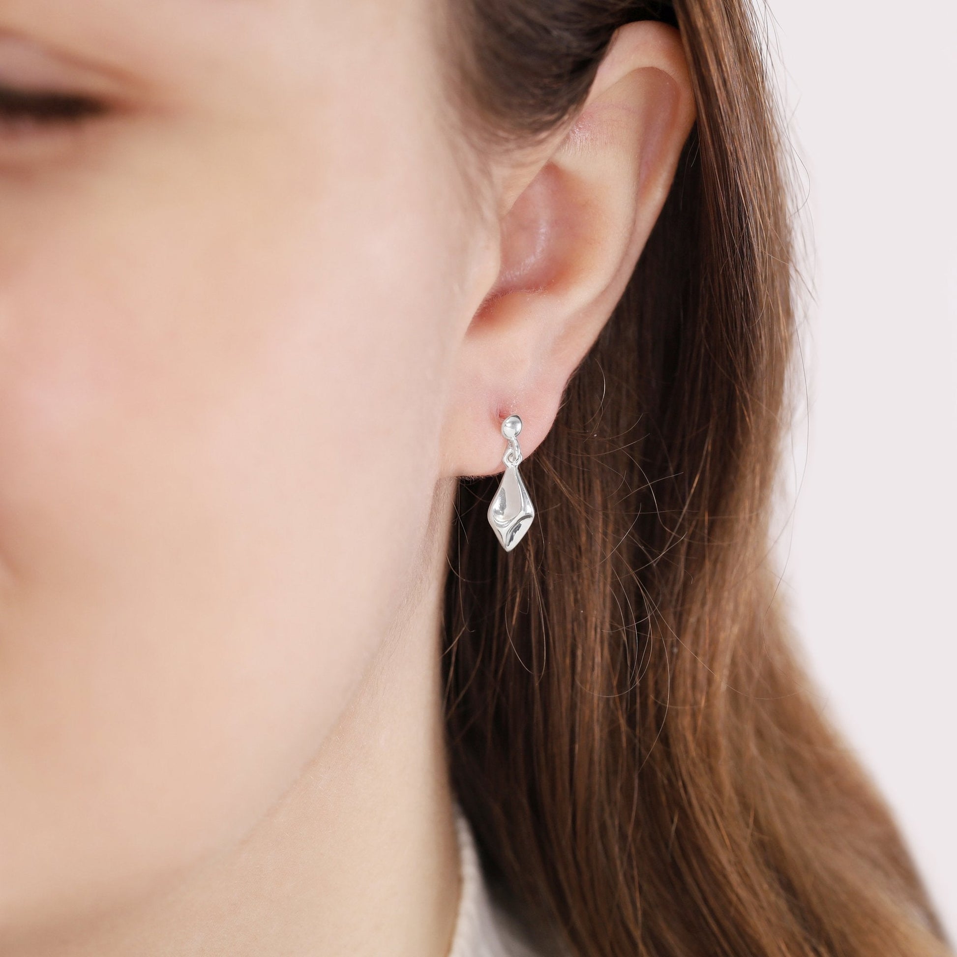 925 Sterling Silver Fancy Drop Earrings SER10003 - FJewellery