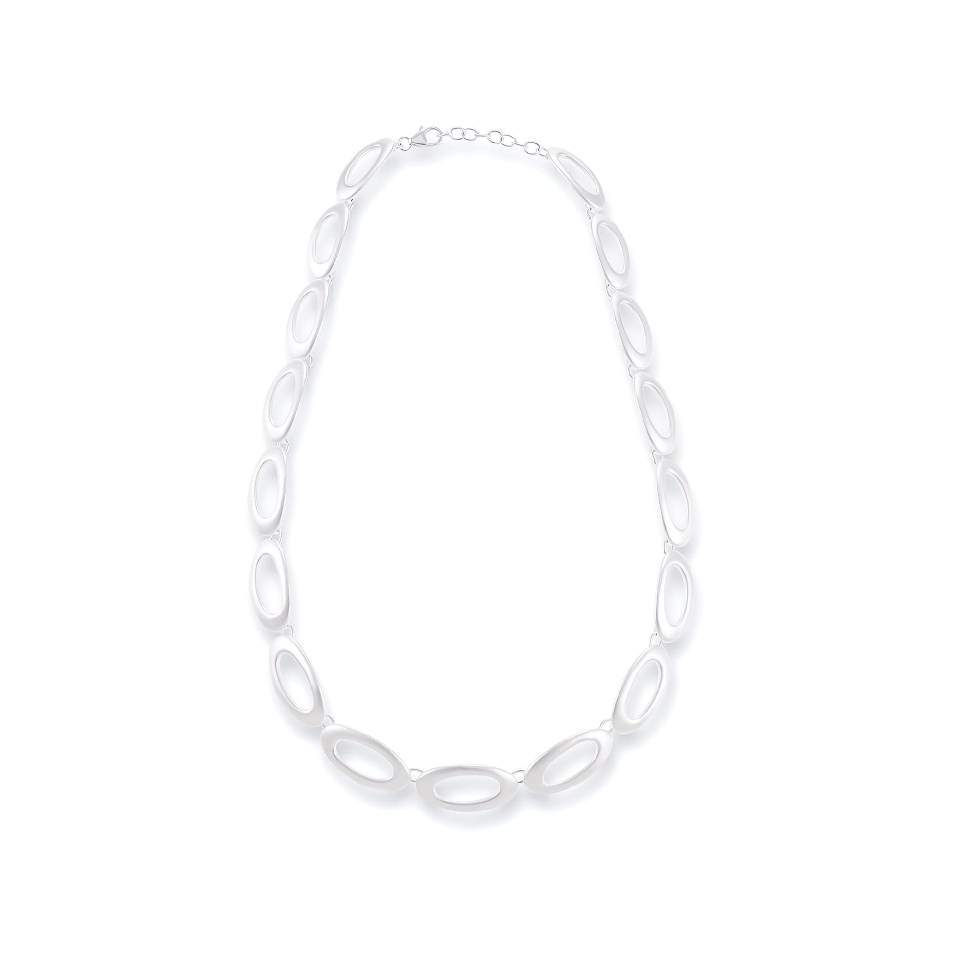 925 sterling silver oval link necklace SNK10001 - FJewellery