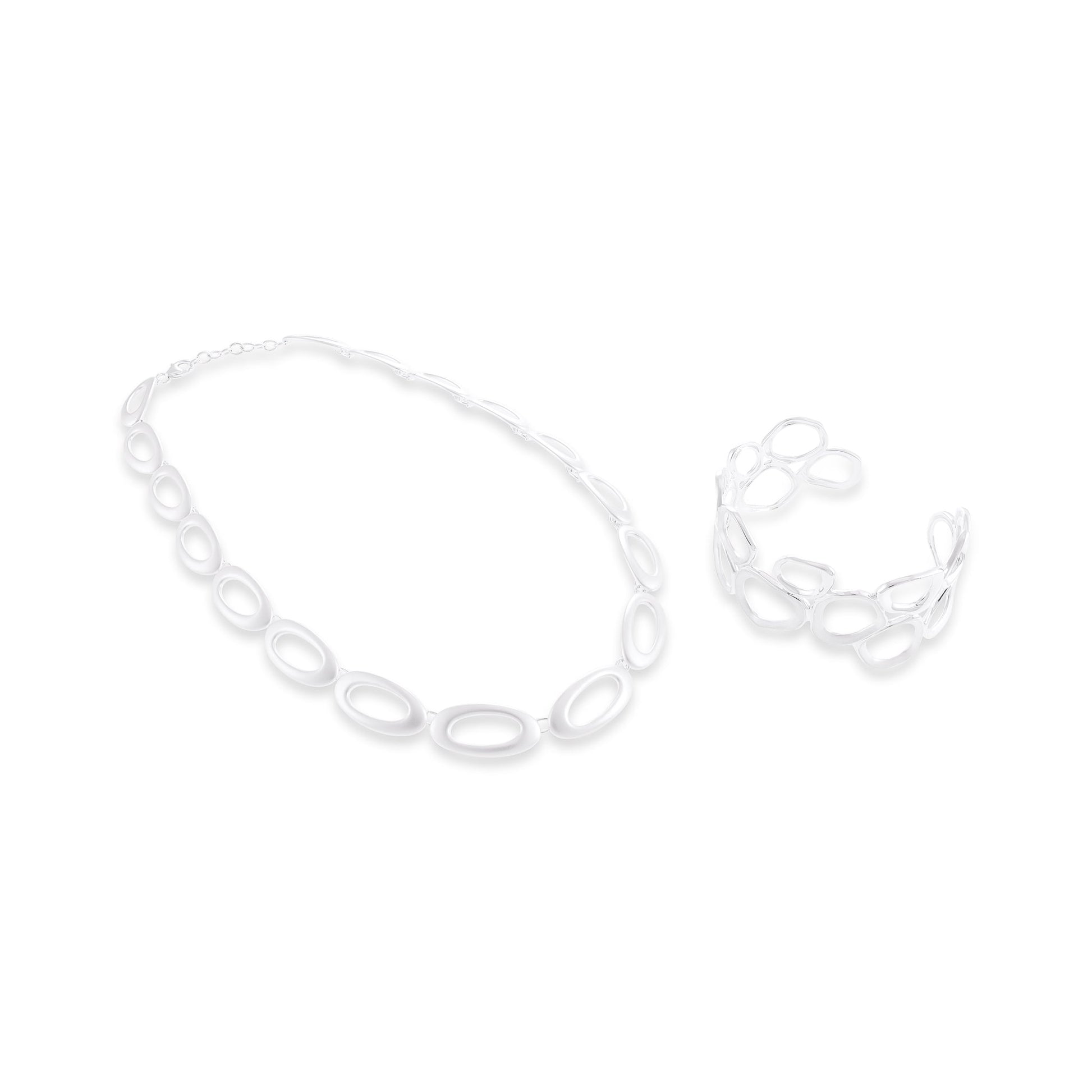 925 Sterling Silver Oval Link Necklace SNK10001 - FJewellery