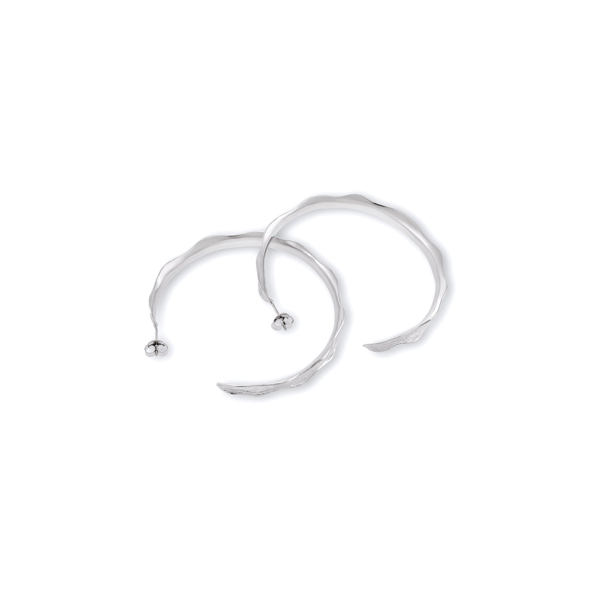 925 Sterling Silver Rhodium Plated Large Earrings SER3016 - FJewellery