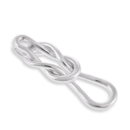 925 Sterling Silver Rhodium Plated Reef Knot Pendant SPD1001 - FJewellery
