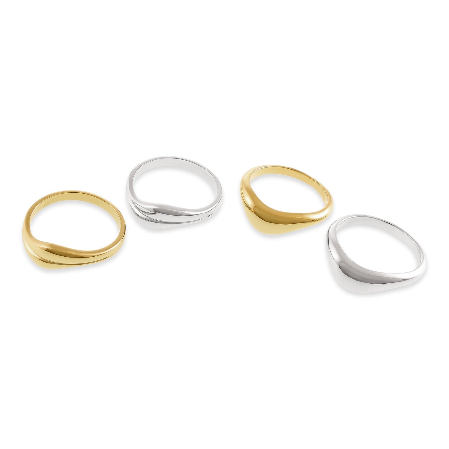 925 Sterling Silver  Rhodium Plated Twist Ring