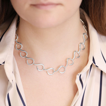 925 Sterling Silver Teardrop Necklace SNK10003 - FJewellery