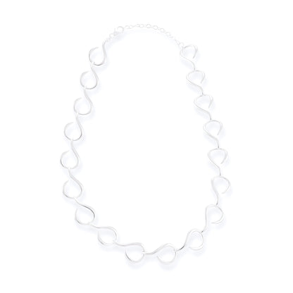 925 Sterling Silver Teardrop Necklace SNK10003 - FJewellery