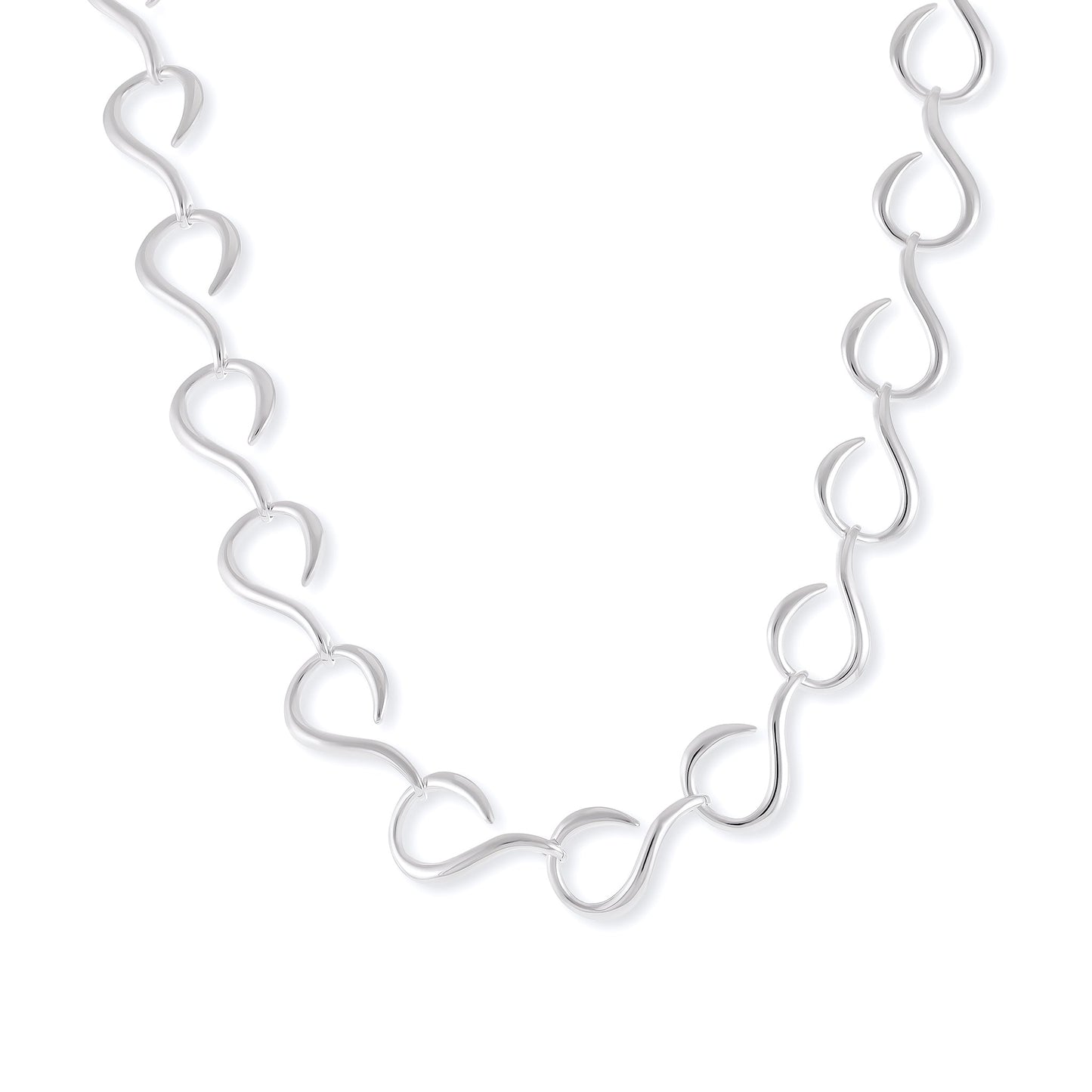 925 Sterling Silver Teardrop Necklace SNK10003 - FJewellery