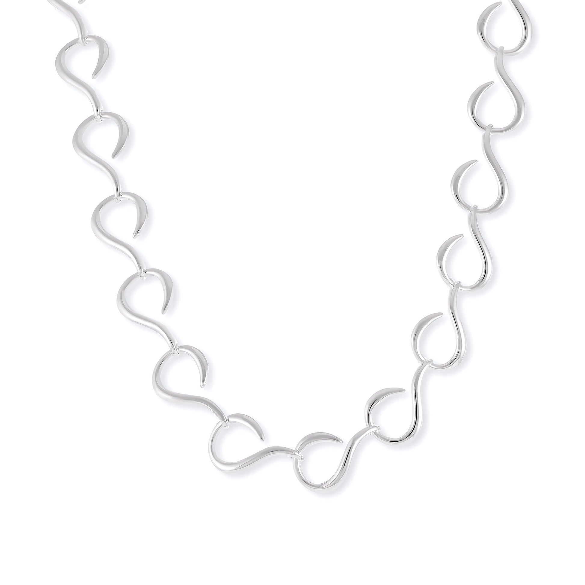 925 Sterling Silver Teardrop Necklace SNK10003 - FJewellery