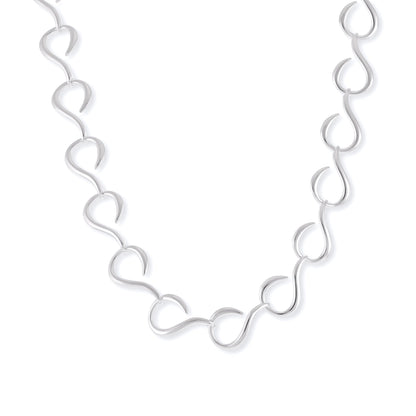 925 Sterling Silver Teardrop Necklace SNK10003 - FJewellery