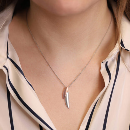 925 Sterling Silver Wave Pendant SPD10001 - FJewellery