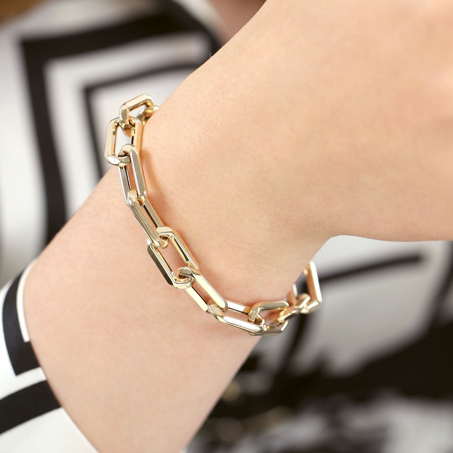 9ct Gold Chunky Link Bracelet - FJewellery