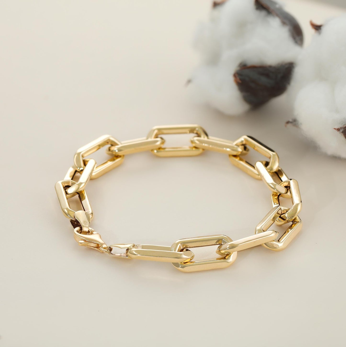 9ct Gold Chunky Link Bracelet - FJewellery
