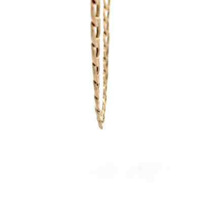 9ct Gold Curb Chain with Alternating Polished Links - FJewellery
