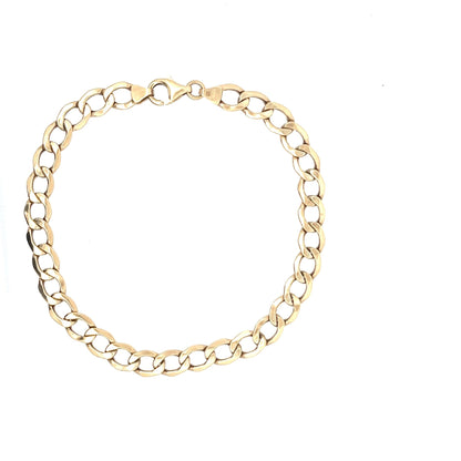 9ct Gold Curb Link Bracelet - FJewellery