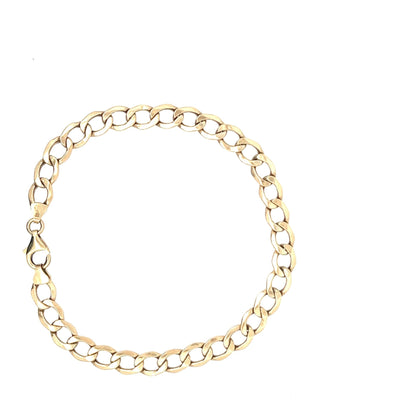 9ct Gold Curb Link Bracelet - FJewellery