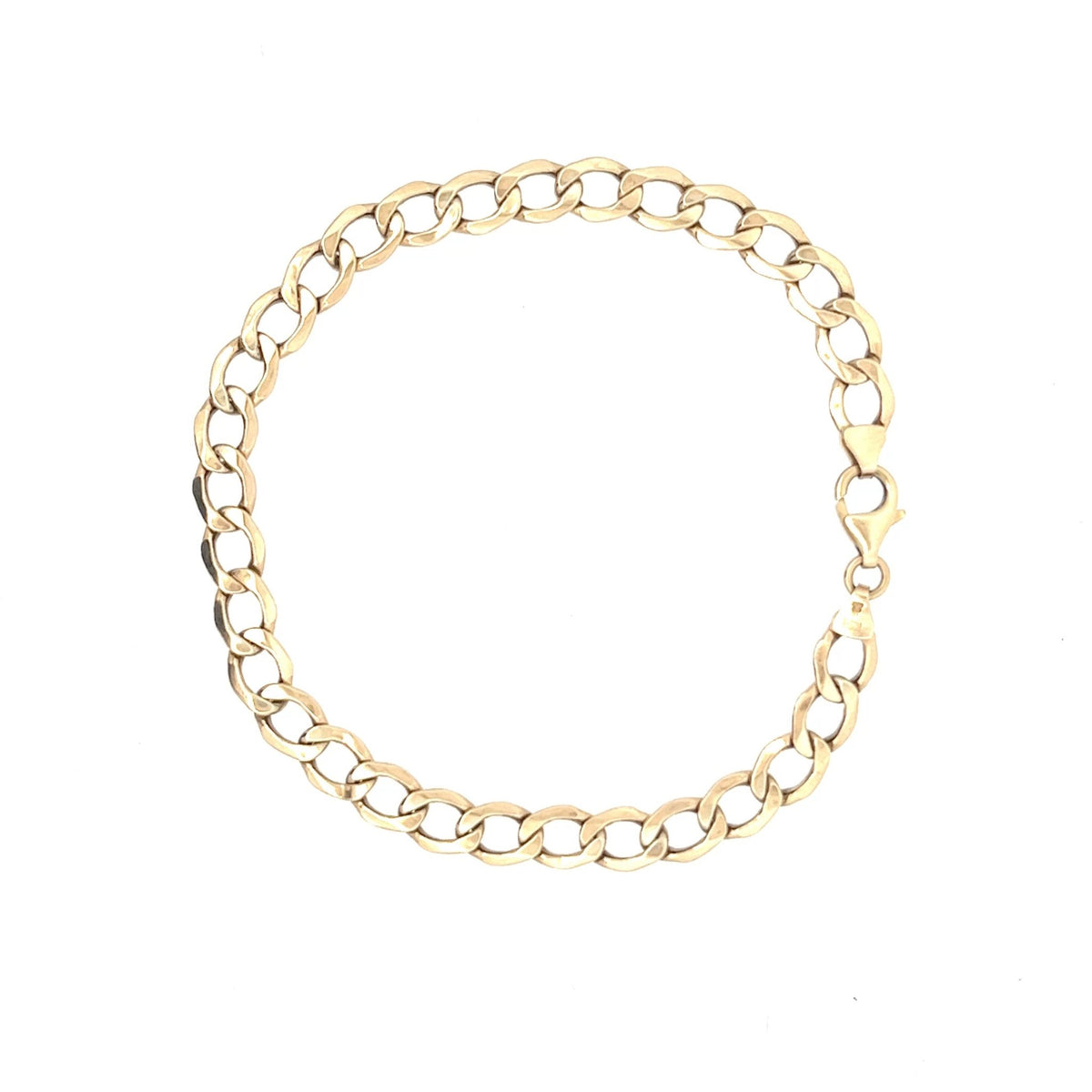 9ct Gold Curb Link Bracelet - FJewellery