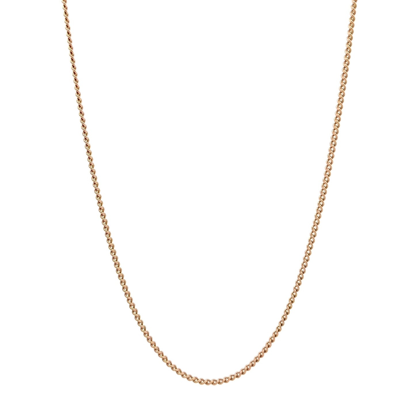 9ct Gold Fine Twisted Curb Chain - FJewellery