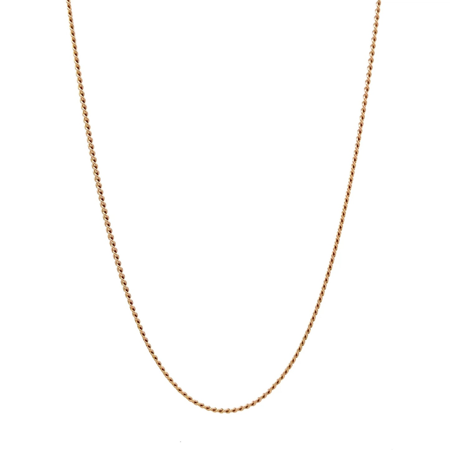 9ct Gold Fine Twisted Curb Chain - FJewellery