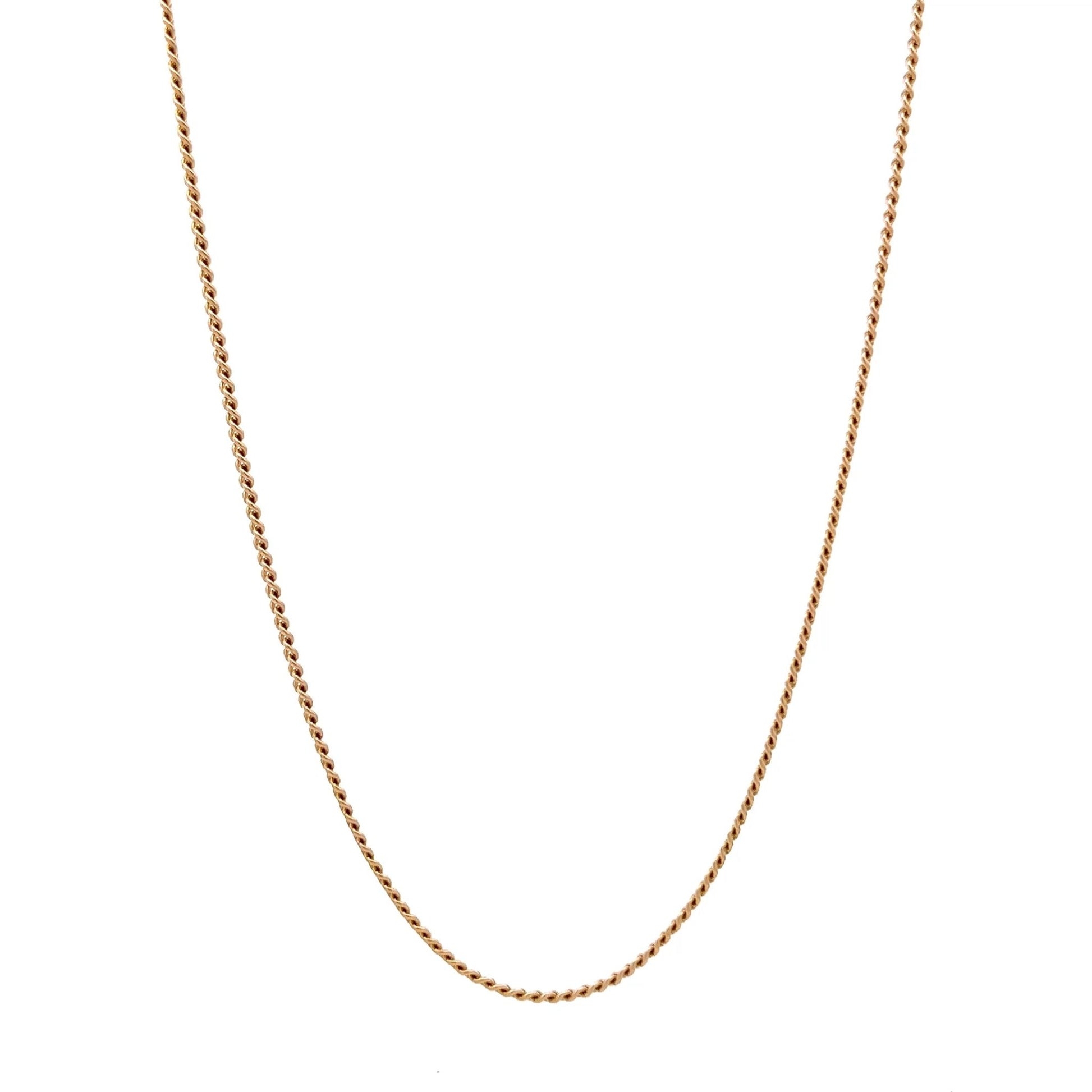 9ct Gold Fine Twisted Curb Chain - FJewellery