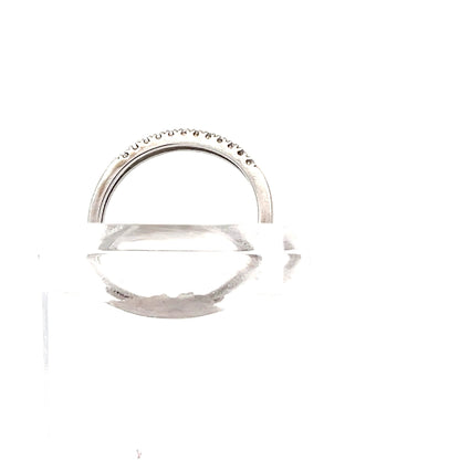 9ct Gold Half Eternity Ring with Clear Stone Setting - FJewellery
