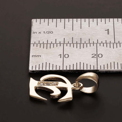 9ct Solid Gold Initial Pendant Letter E - 21mm PD60002-9Y-E