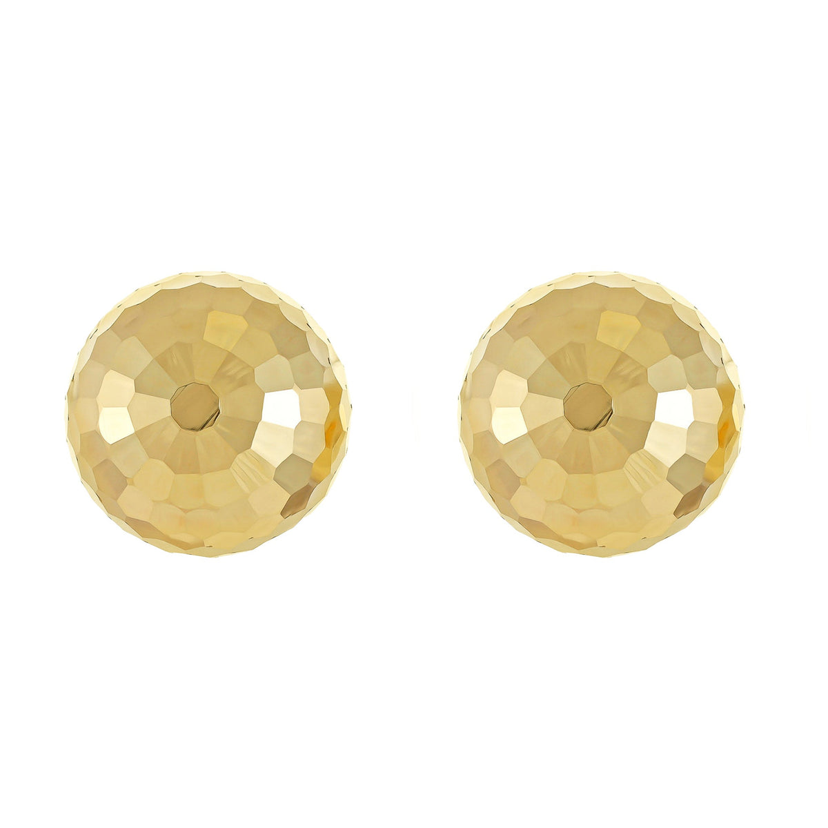 9ct Gold Oversized Disco Ball Studs - FJewellery