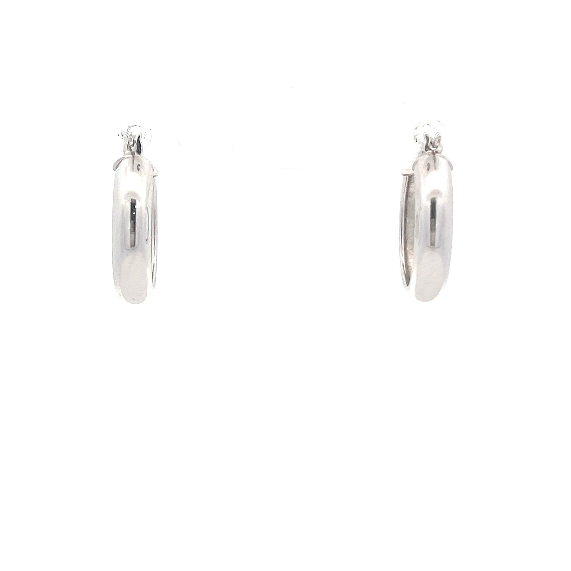 9ct Gold Textured Hoop Earrings - FJewellery