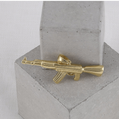 9ct Solid Yellow Gold AK47 Pendants PD60 - 9 - 51 - 2 - FJewellery