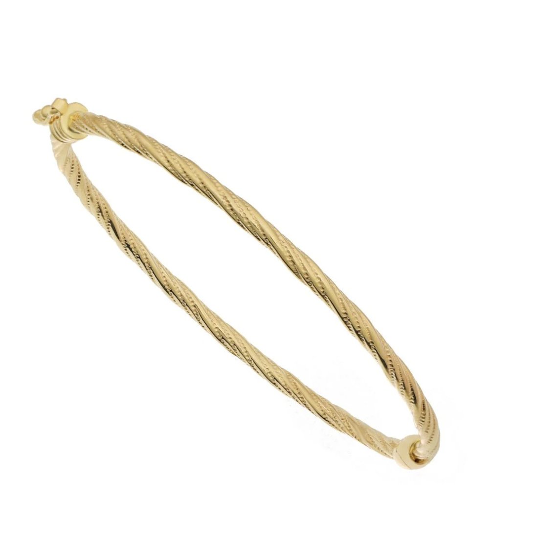 9ct Solid Yellow Gold Fancy Bangle 2017110 - FJewellery