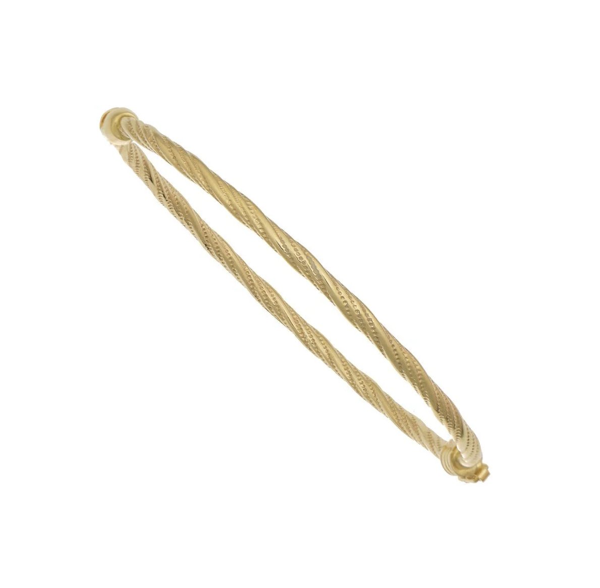 9ct Solid Yellow Gold Fancy Bangle 2017112 - FJewellery