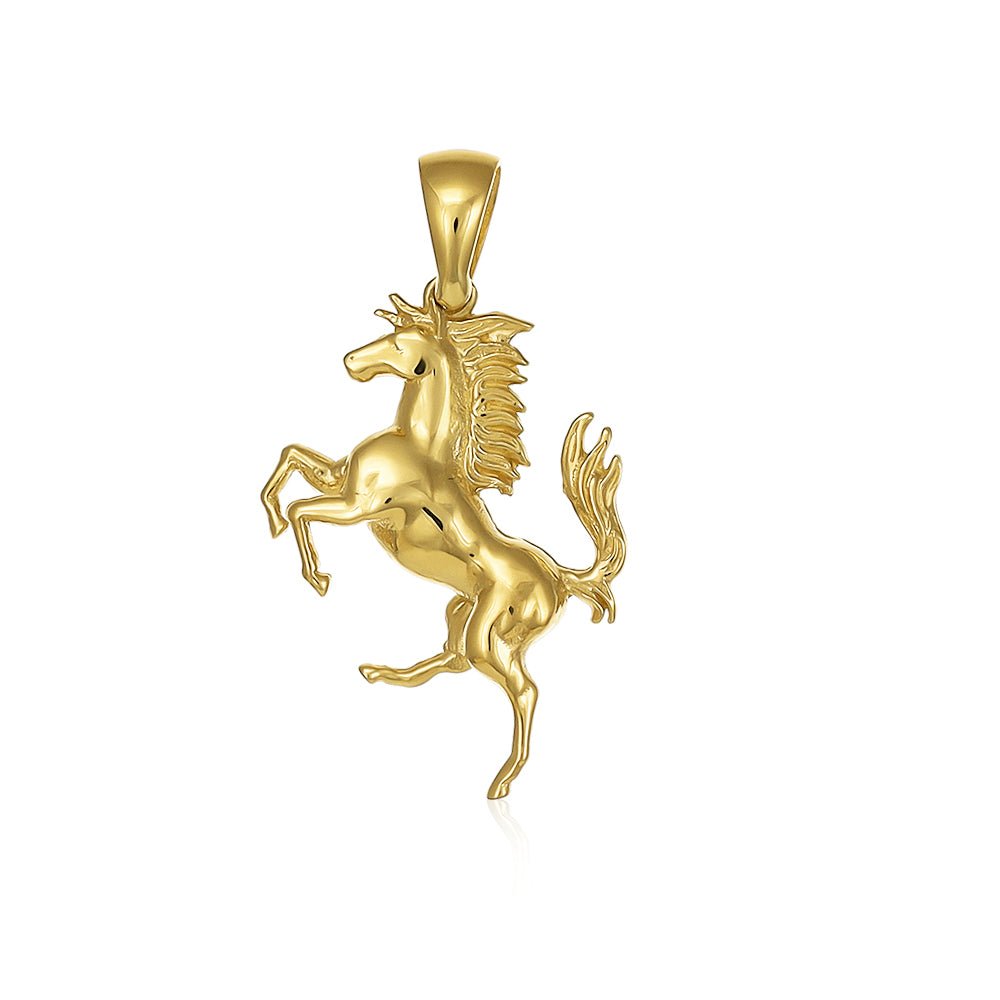 9ct Solid Yellow Gold Horse Pendants PD60 - 9 - 29 - 16 - FJewellery