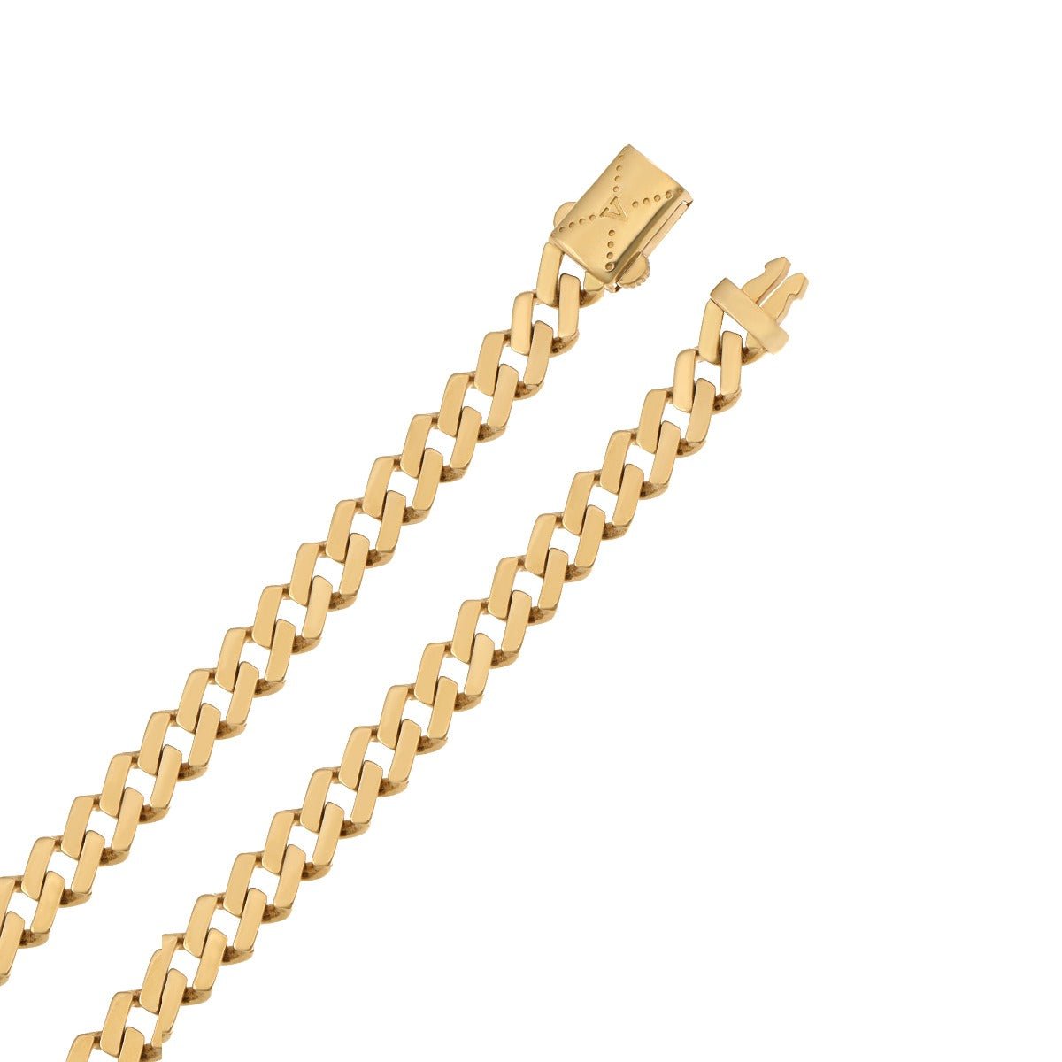 9ct Solid Yellow Gold Square Curb Chain 7mm 2017059 6303000 N - FJewellery
