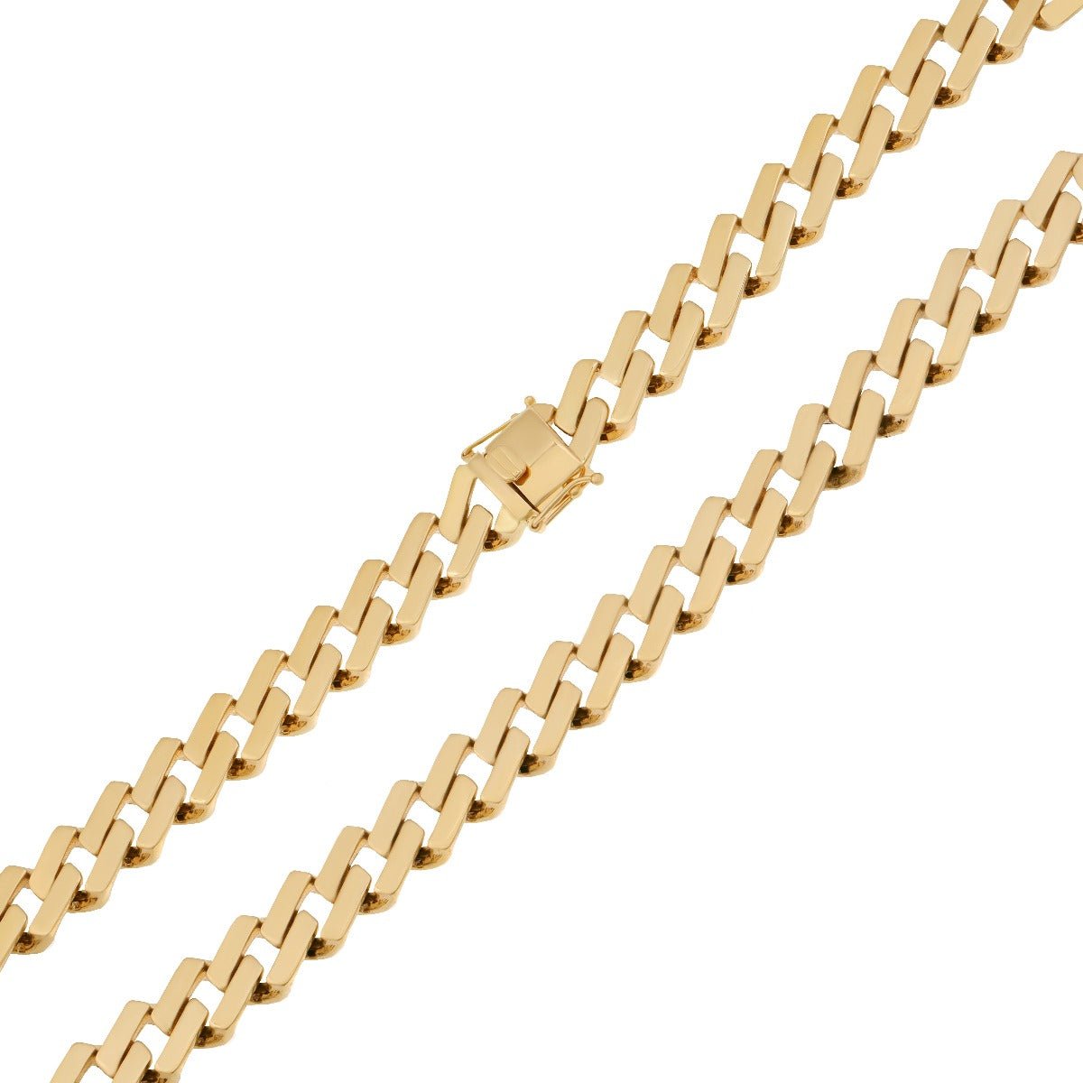 9ct Solid Yellow Gold Thick Curb Chain 14mm 6201000 N - FJewellery