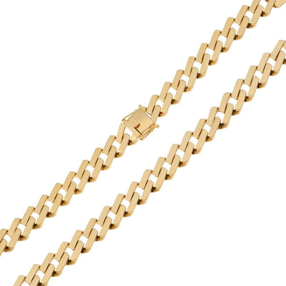 9ct Solid Yellow Gold Thick Curb Chain 14mm 6201000 N - FJewellery