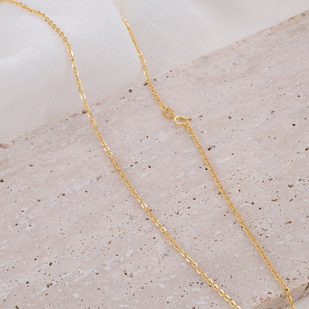 9ct Solid Yellow Gold Trace Chain 1.5mm CNM05303 - FJewellery