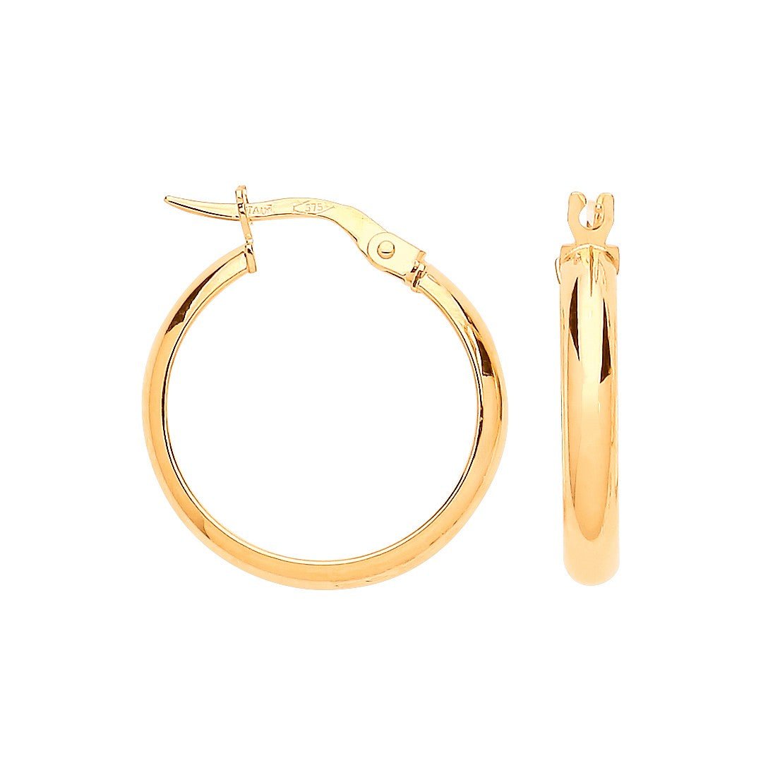 9ct Yellow Gold 20mm Hoop Earrings DSHER1662 - FJewellery