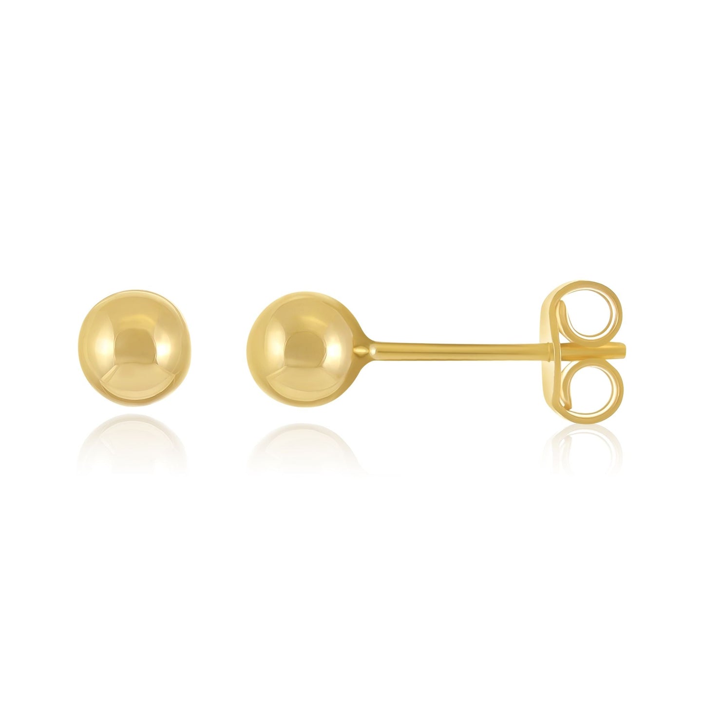 9ct Yellow Gold Ball Stud Earrings - FJewellery