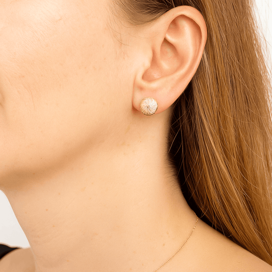 9ct Yellow Gold Ball Stud Earrings - FJewellery