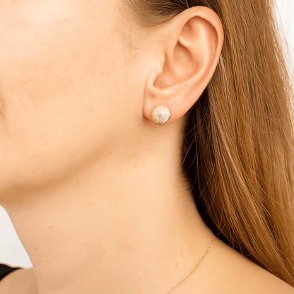 9ct Yellow Gold Ball Stud Earrings - FJewellery