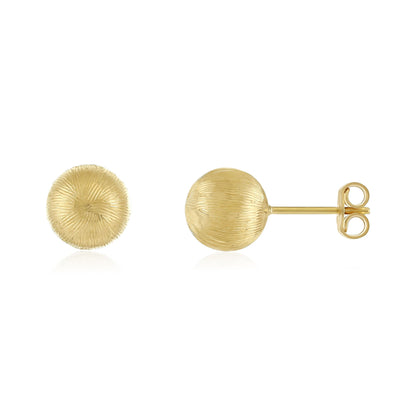 9ct Yellow Gold Ball Stud Earrings - 9mm - FJewellery