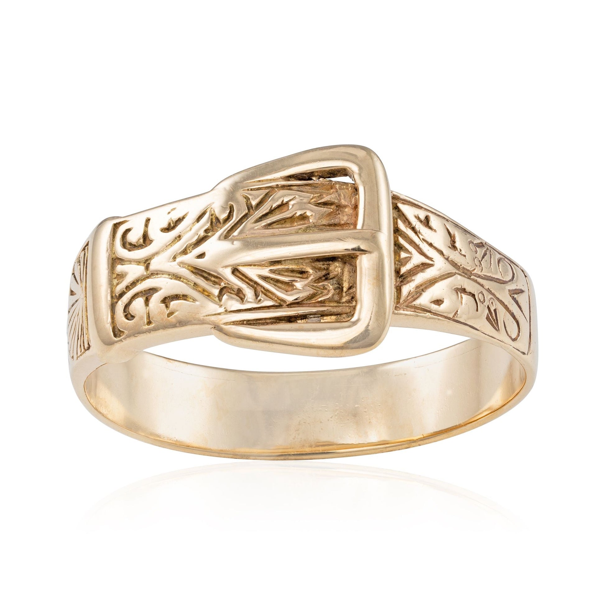 9ct yellow gold belt ring 02028469 - FJewellery