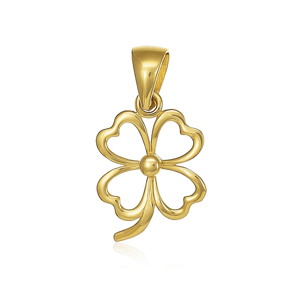 9ct Yellow Gold Clover Pendants PD60 - 9 - 36 - 13 - FJewellery