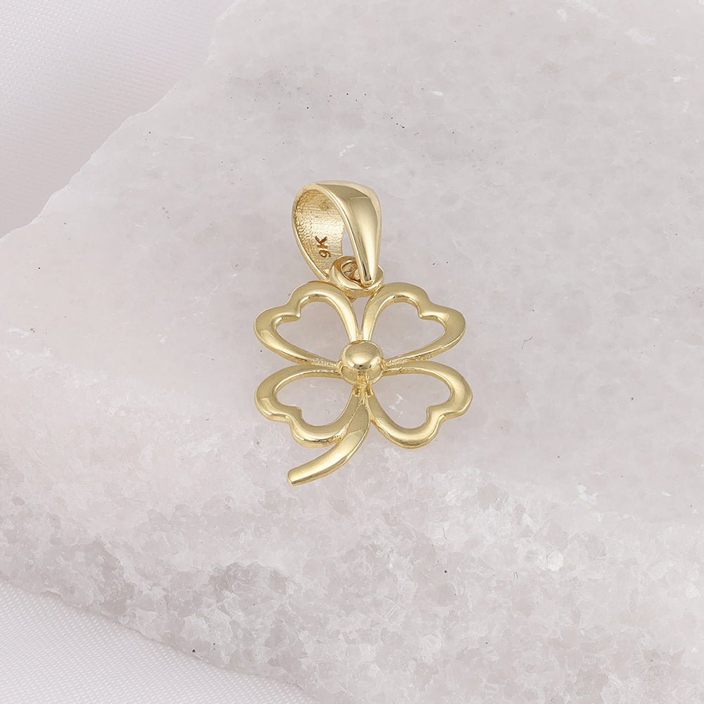 9ct Yellow Gold Clover Pendants PD60 - 9 - 36 - 13 - FJewellery