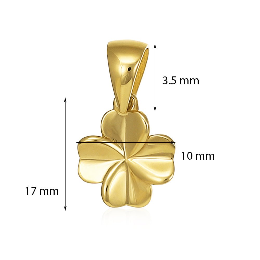 9ct Yellow Gold Clover Pendants PD60 - 9 - 36 - 20 - FJewellery