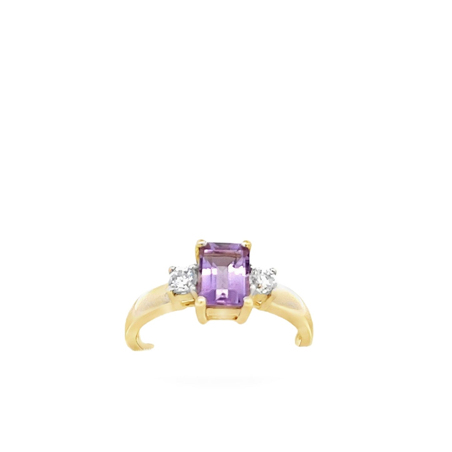 9ct yellow gold cocktail ring with stones 02032569 - FJewellery