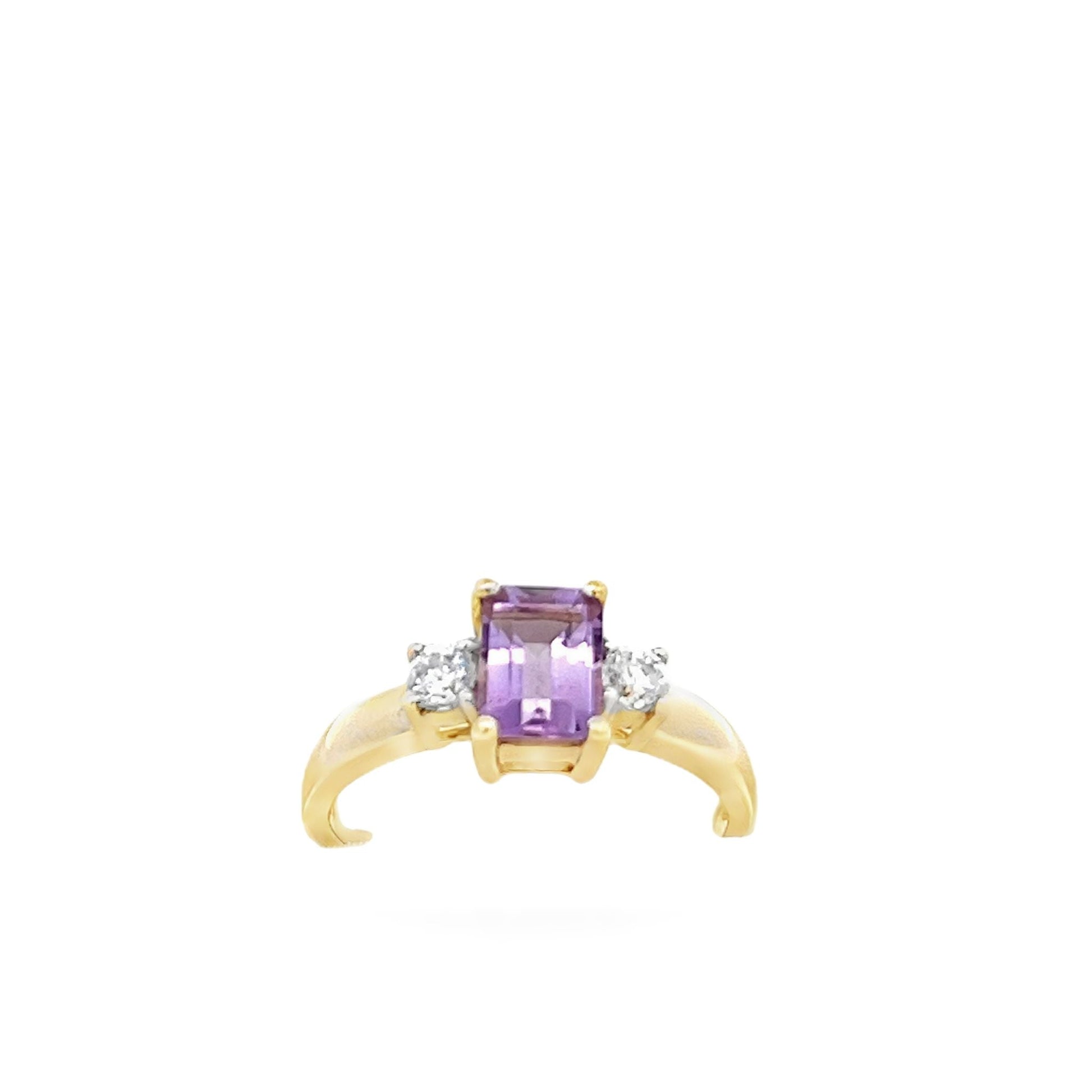 9ct yellow gold cocktail ring with stones 02032569 - FJewellery