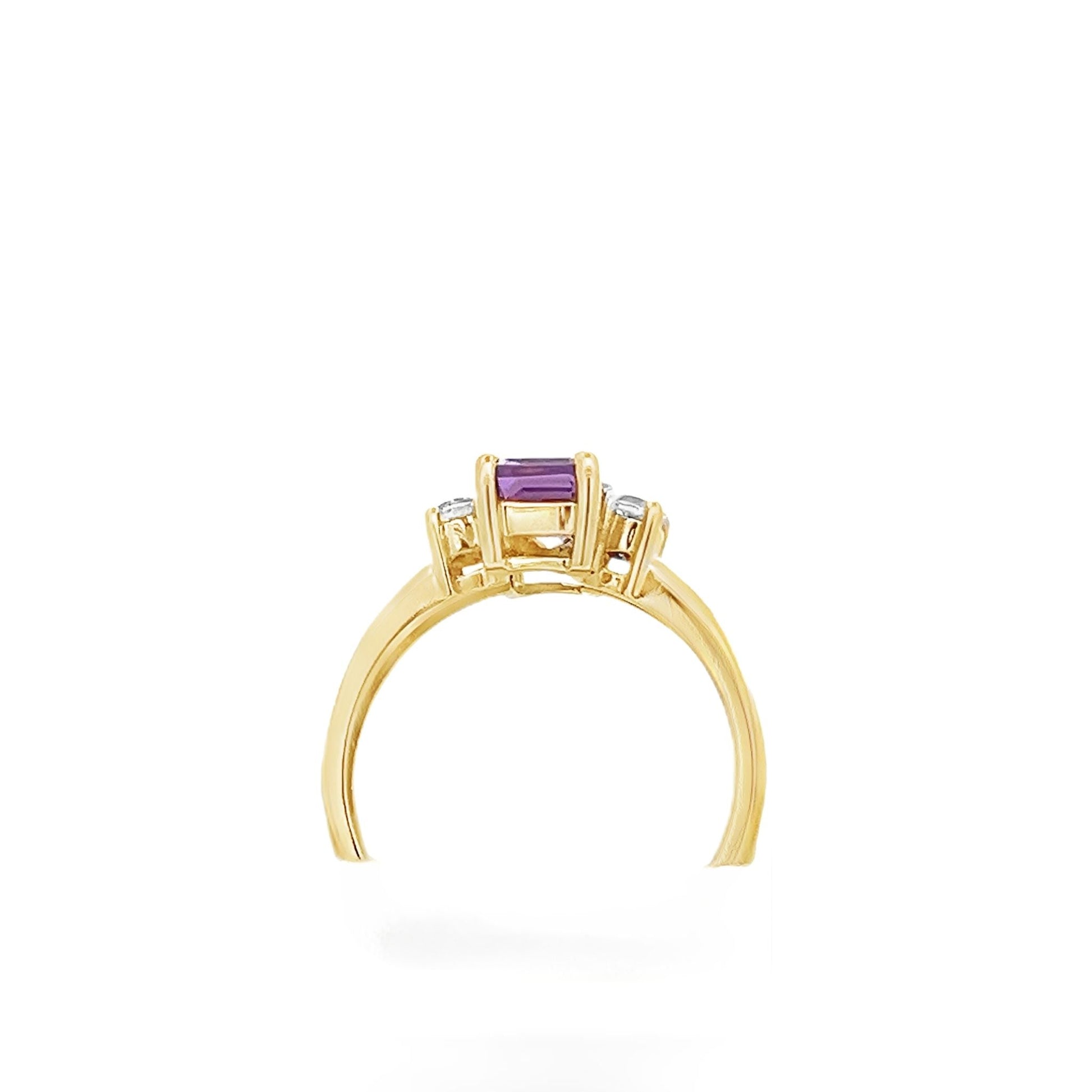 9ct yellow gold cocktail ring with stones 02032569 - FJewellery