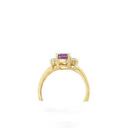 9ct yellow gold cocktail ring with stones 02032569 - FJewellery