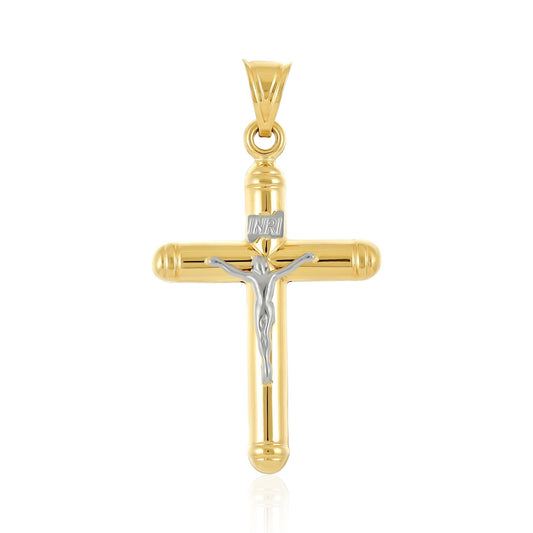 9ct Yellow Gold Crucifix Pendant - FJewellery